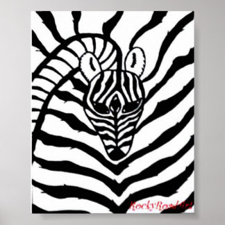 Abstrakt Zebra Poster
