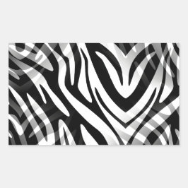 Abstrakt Zebra Rechteckiger Aufkleber