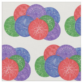 Abstrakt Zeichnend bunte Weihnachtsbälle Stoff