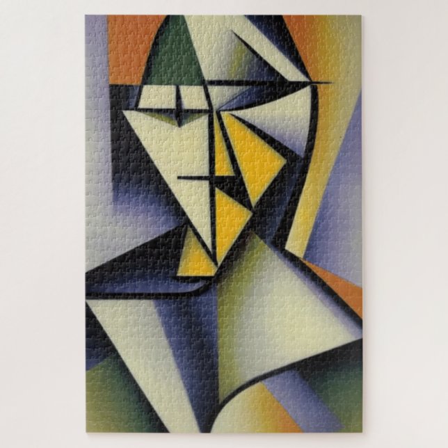 Abstrakt Zen Cubist Jigsaw Puzzle (Vertikal)