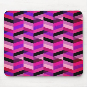 Abstrakt Zickzack/Herringbone   Purpur und Violett Mousepad