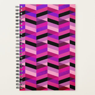 Abstrakt Zickzack/Herringbone   Purpur und Violett Planer