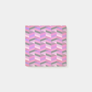 Abstrakt Zickzack/Herringbone   Purpur und Violett Post-it Klebezettel