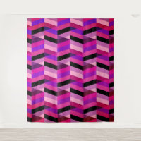Abstrakt Zickzack/Herringbone | Purpur und Violett