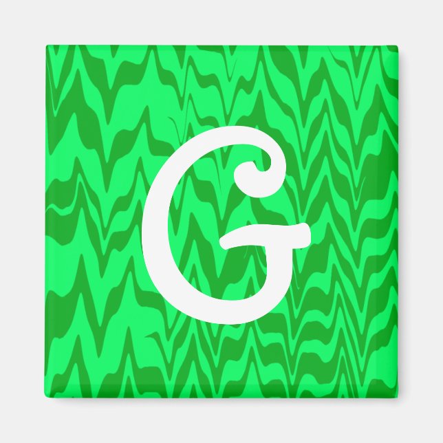 Abstrakt ZigZag Swirl Magnet (Vorne)