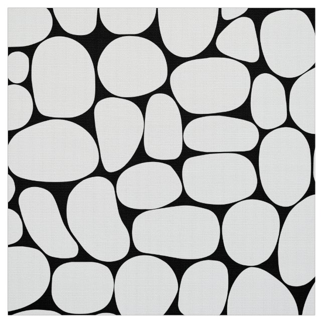 Abstrakte 160417 - Weiß auf Schwarzem Stoff (Muster)