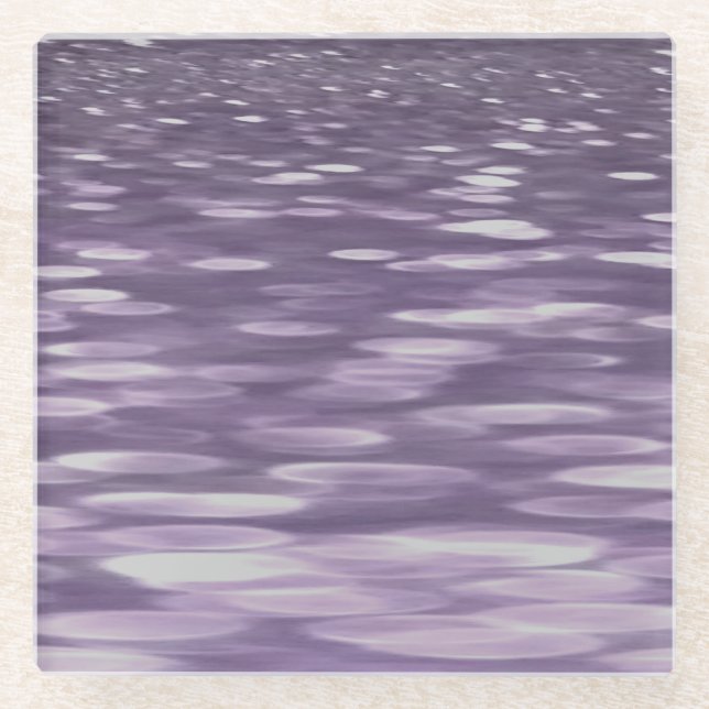 Abstrakte 1: Ultra Violet Shimmer Glasuntersetzer (Vorderseite)