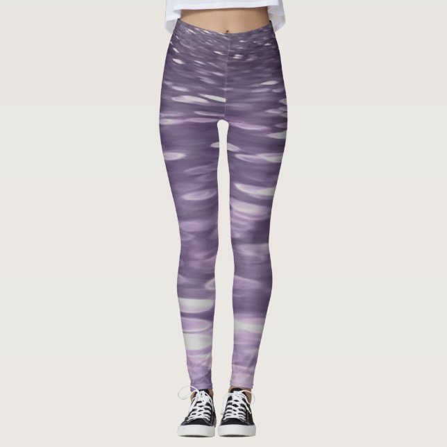 Abstrakte 1: Ultra Violet Shimmer Leggings (Vorderseite)