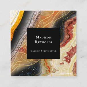 Abstrakte 3D Deep Marble Business Card Quadratische Visitenkarte