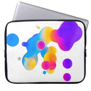 Abstrakte 3D-farbige Gradient-Tropfen Flüssigkeit Laptopschutzhülle