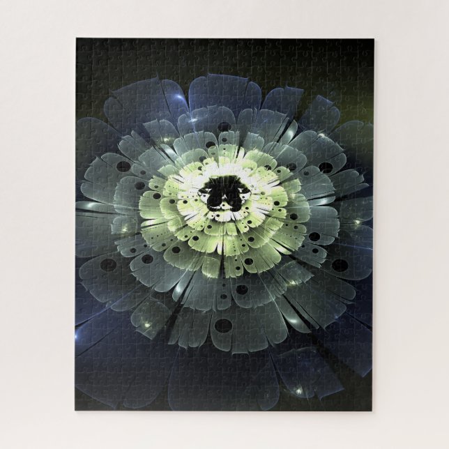 Abstrakte 3D-Fraktal-Blume Puzzle (Vertikal)