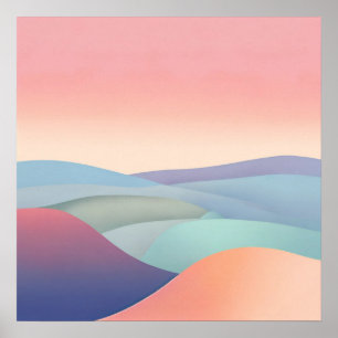 Abstrakte 3D-Minimalistische Kunst für Wall-Poster Poster