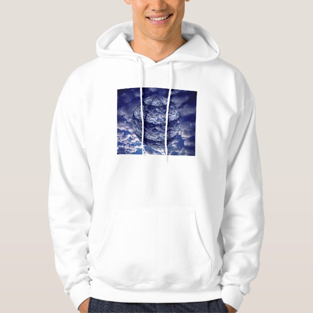 Abstrakte 3D-Wolkenkugel Hoodie (Vorderseite)