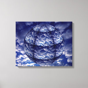 Abstrakte 3D-Wolkenkugel Leinwanddruck