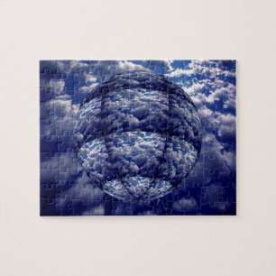 Abstrakte 3D-Wolkenkugel Puzzle