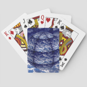 Abstrakte 3D-Wolkenkugel Spielkarten