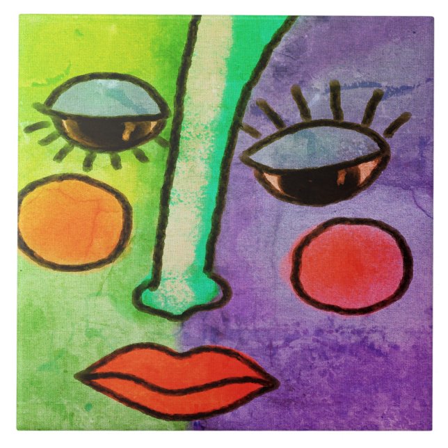 Abstrakte Abbildung 2 Fliese (Vorderseite)