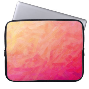 Abstrakte Abbildung des rosa, gelben Bristle Brus Laptopschutzhülle