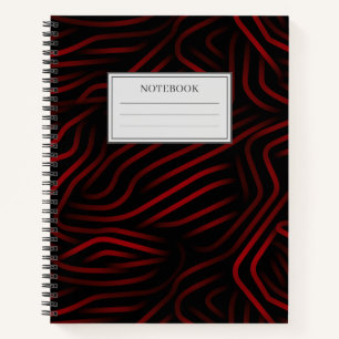 Abstrakte Abbildung von roten Schnüren Notizbuch