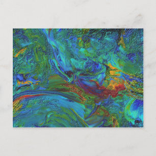 Abstrakte Acryl-OM1 Postkarte