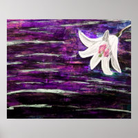 Abstrakte Acrylmalerei mit Blume