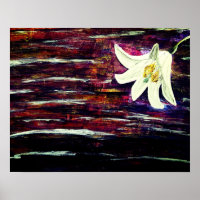 Abstrakte Acrylmalerei mit Blume