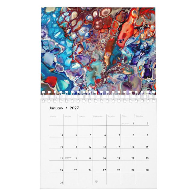 Abstrakte Acrylmalereien Art Calendar Kalender (Jan 2027)
