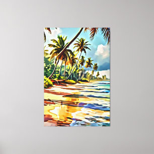 abstrakte Acrylmalskulptur Wassercolo Leinwanddruck