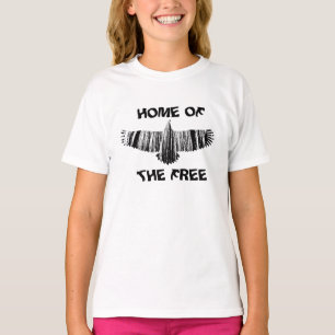 Abstrakte Adlerbaum-Silhouetten Zuhause der kosten T-Shirt