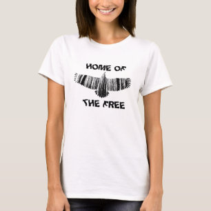 Abstrakte Adlerbaum-Silhouetten Zuhause der kosten T-Shirt