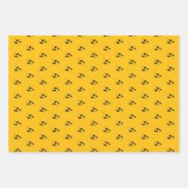 Abstrakte, afrikanische Art Drumming Silhouette Geschenkpapier Set