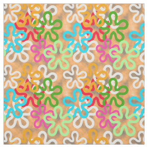 Abstrakte Afrikanische Blockformen drucken Stoff