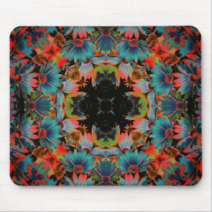 Abstrakte afrikanische Daisies Floral Art Mousepad