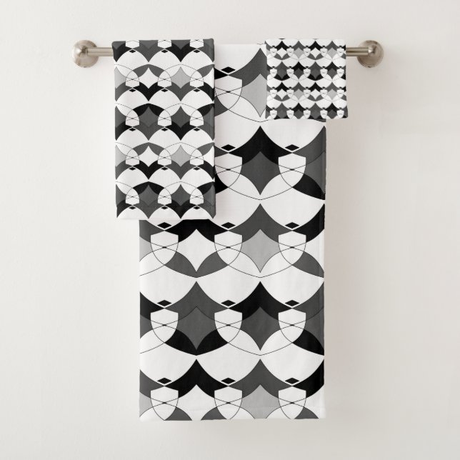 Abstrakte afrikanische Ethno Badhandtuch Set (Insitu)