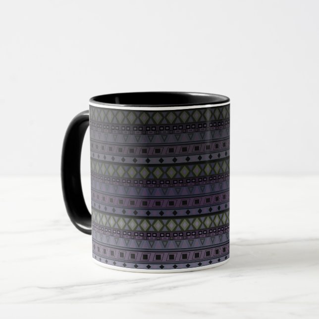 Abstrakte afrikanische Ethno-Tradition Tasse (Vorderseite Links)