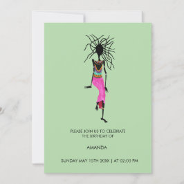 Abstrakte afrikanische Kunst, Kriegerinnen zum Geb Einladung