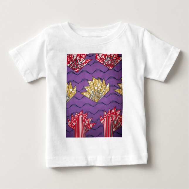 Abstrakte afrikanische Kunst: Lila Passionswellen Baby T-shirt (Vorderseite)