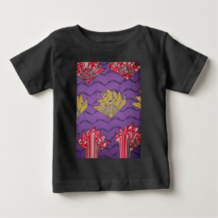 Abstrakte afrikanische Kunst: Lila Passionswellen Baby T-shirt