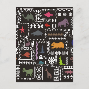 Abstrakte afrikanische Kunst Postkarte