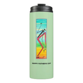 Abstrakte afrikanische Kunst 'Tricky Dancer Vatert Thermosbecher