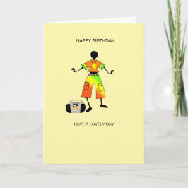 Abstrakte afrikanische Kunstfeier Vibe Birthday Karte