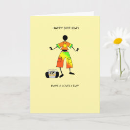 Abstrakte afrikanische Kunstfeier Vibe Birthday Karte