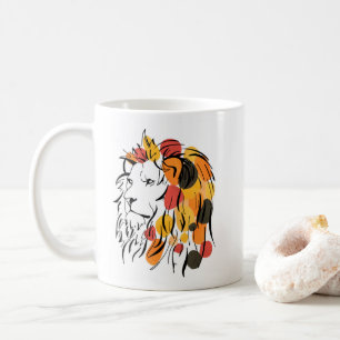 Abstrakte afrikanische Lion Kaffeetasse