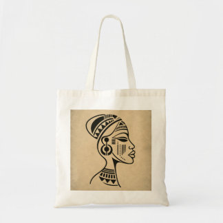 Abstrakte afrikanische Stammes-Gesicht-Tasche | Mi Tragetasche
