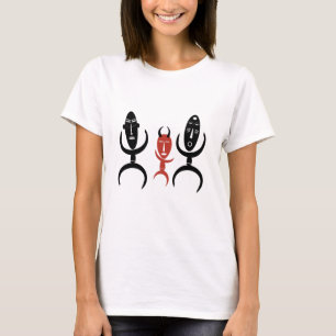 Abstrakte afrikanische Stammes-Tanzszene T-Shirt