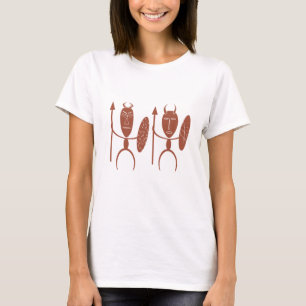 Abstrakte afrikanische Stammeskriegerkunst T-Shirt