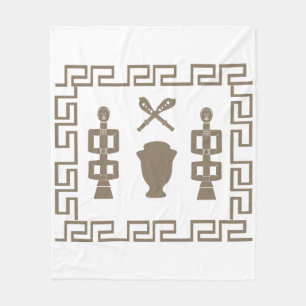 Abstrakte afrikanische Stammeskunst Fleecedecke