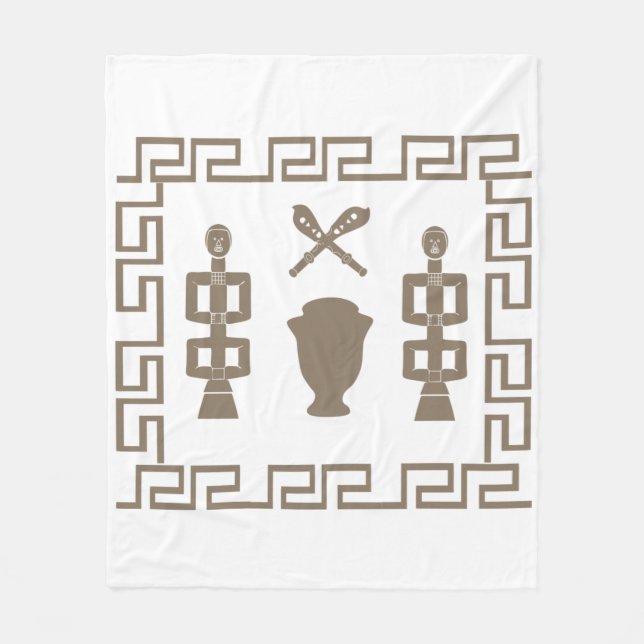 Abstrakte afrikanische Stammeskunst Fleecedecke (Vorderseite)