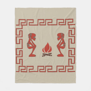 Abstrakte afrikanische Stammeskunst Fleecedecke