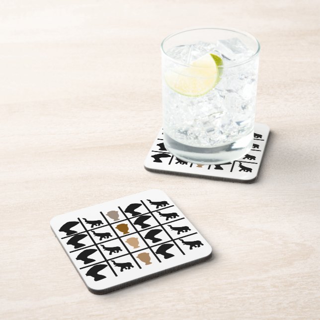 Abstrakte afrikanische Stammeskunst Getränkeuntersetzer (Rechte Seite)